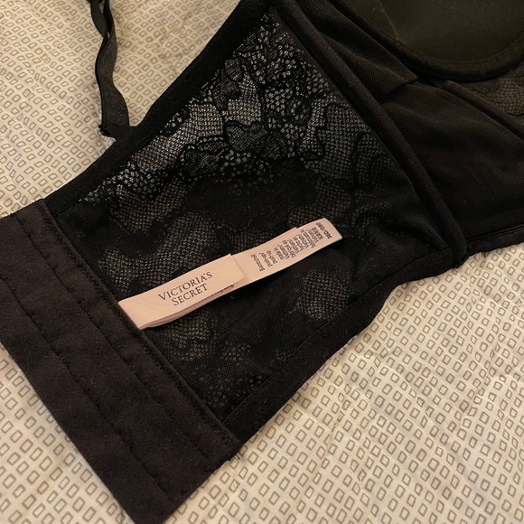 Victoria's Secret Bombshell Shine Strap Push-Up Long Line Corset Bra Satin - Picture 8 of 9